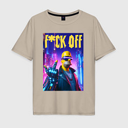 Мужская футболка оверсайз Homer Simpson - cyberpunk - gesture