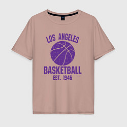 Мужская футболка оверсайз Basketball Los Angeles
