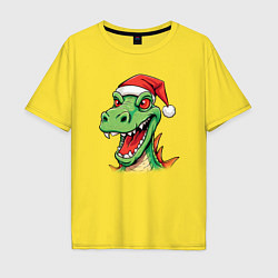 Мужская футболка оверсайз Новогодний малыш-дракон