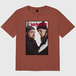 Футболка оверсайз мужская Jay and Silent Bob, цвет: кирпичный