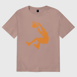 Футболка оверсайз мужская Shaq dunk, цвет: пыльно-розовый