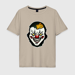 Мужская футболка оверсайз Злой клоун
