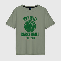 Мужская футболка оверсайз Milwaukee basketball 1968