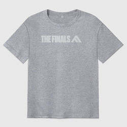 Футболка оверсайз мужская The finals logo, цвет: меланж