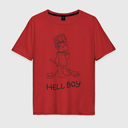 Мужская футболка оверсайз Bart hellboy Lill Peep