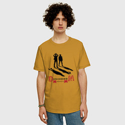 Футболка оверсайз мужская Depeche Mode - Memento Mori spirit of Andy, цвет: горчичный — фото 2