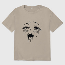 Мужская футболка оверсайз Аниме тян кайфует