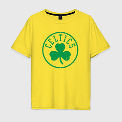 Футболка оверсайз мужская Boston Celtics clover, цвет: желтый