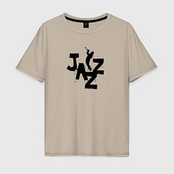 Мужская футболка оверсайз Jazz theme