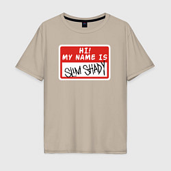 Мужская футболка оверсайз Hi my name is
