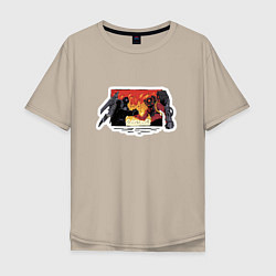 Мужская футболка оверсайз Титан Спикермен с титаном Камераменом