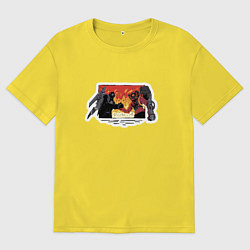 Мужская футболка оверсайз Титан Спикермен с титаном Камераменом