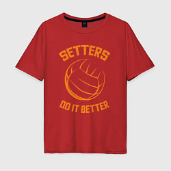 Футболка оверсайз мужская Setters do it better, цвет: красный