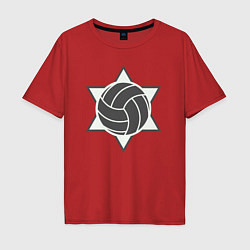 Футболка оверсайз мужская Star volley, цвет: красный