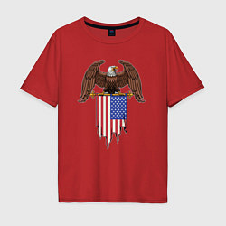 Мужская футболка оверсайз США орёл