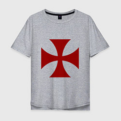 Мужская футболка оверсайз Крест рыцарей тамплиеров