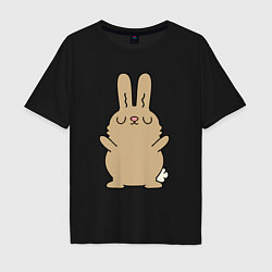 Футболка оверсайз мужская Relax bunny, цвет: черный
