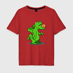 Мужская футболка оверсайз Просто дракон 2024