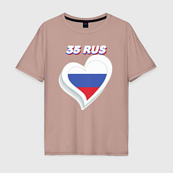 Мужская футболка оверсайз 35 регион Вологодская область