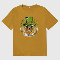 Футболка оверсайз мужская St Patrick day, цвет: горчичный