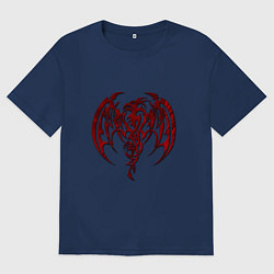 Мужская футболка оверсайз Кельтский дракон