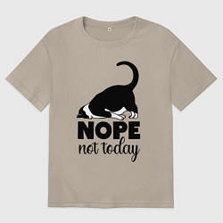 Футболка оверсайз мужская Nope - not today, цвет: миндальный