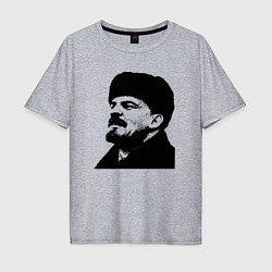 Мужская футболка оверсайз Ленин в шапке
