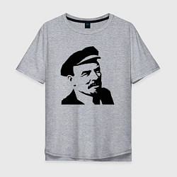 Мужская футболка оверсайз Ленин в кепке
