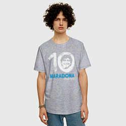 Футболка оверсайз мужская Maradona 10, цвет: меланж — фото 2