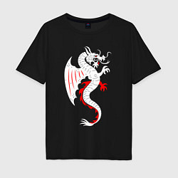 Мужская футболка оверсайз Японский дракон art