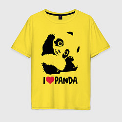 Мужская футболка оверсайз I love panda