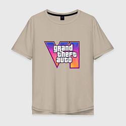 Мужская футболка оверсайз GTA VI logo