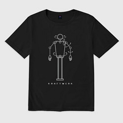 Футболка оверсайз мужская Kraftwerk - Robot, цвет: черный