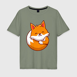 Мужская футболка оверсайз Orange fox