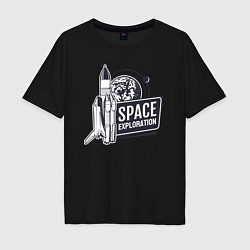 Мужская футболка оверсайз Исследование космоса