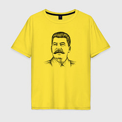 Мужская футболка оверсайз Сталин анфас