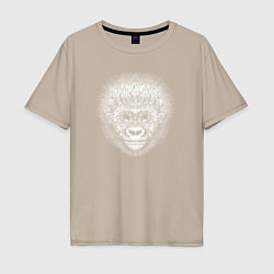 Мужская футболка оверсайз Морда детеныша гориллы