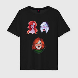 Футболка оверсайз мужская Dota 2 Ahegao, цвет: черный