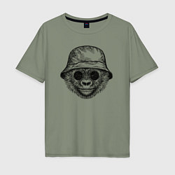 Мужская футболка оверсайз Стильный детеныш гориллы