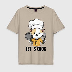 Мужская футболка оверсайз Давайте готовить