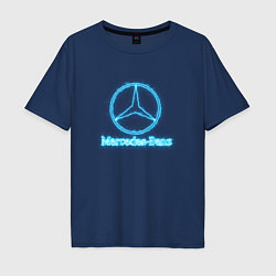 Мужская футболка оверсайз Mercedes-benz blue