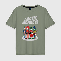 Футболка оверсайз мужская Arctic Monkeys clowns, цвет: авокадо