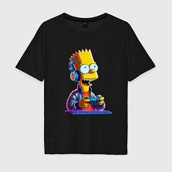 Мужская футболка оверсайз Bart is an avid gamer