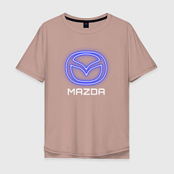 Мужская футболка оверсайз Mazda neon