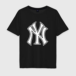 Мужская футболка оверсайз New York yankees - baseball logo