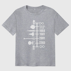 Футболка оверсайз мужская Тардис бесконечности, цвет: меланж