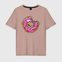Мужская футболка оверсайз Homer donut
