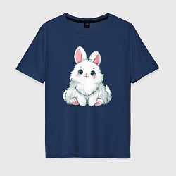Мужская футболка оверсайз Пушистый аниме кролик