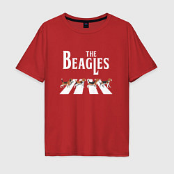 Мужская футболка оверсайз Бигли The Beatles пародия