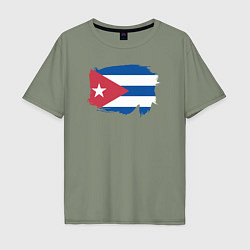 Мужская футболка оверсайз Флаг Кубы